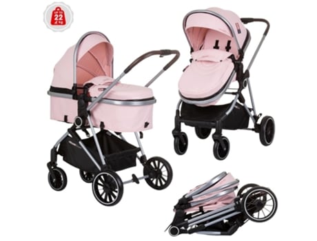 Carrito de Bebé Duo Convertible AURA hasta 22 kg flamingo CHIPOLINO