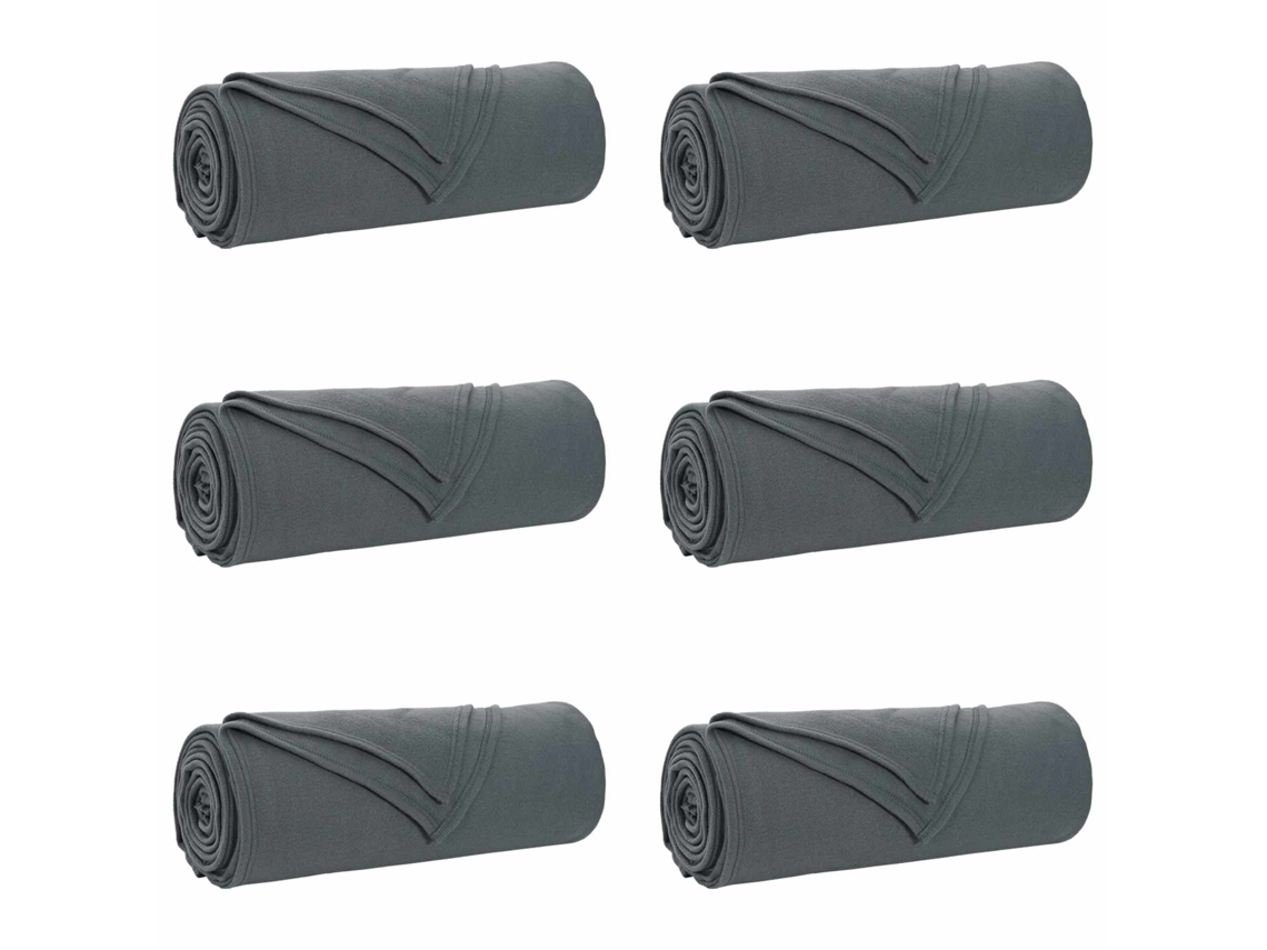Mantitas De Sofá 6 Uds Gris Oscuro 350 X 270 Cm Lana