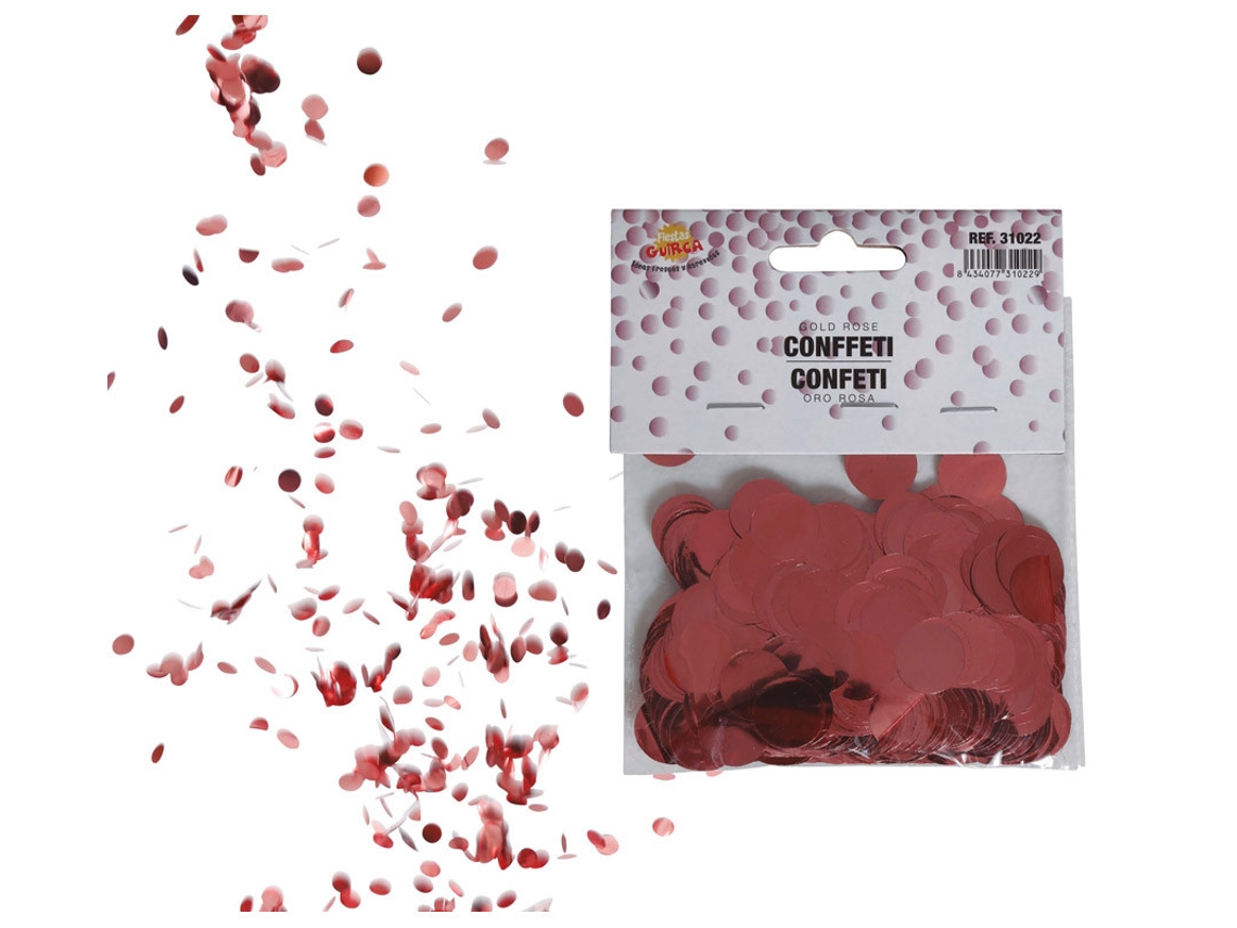 Confettis GUIRCA Saco Dorado y Rosa 15 Gr De 1,5 Cm