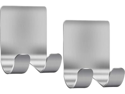 Soporte autoadhesivo para maquinilla de afeitar Jortmrd de acero inoxidable (paquete de 2)