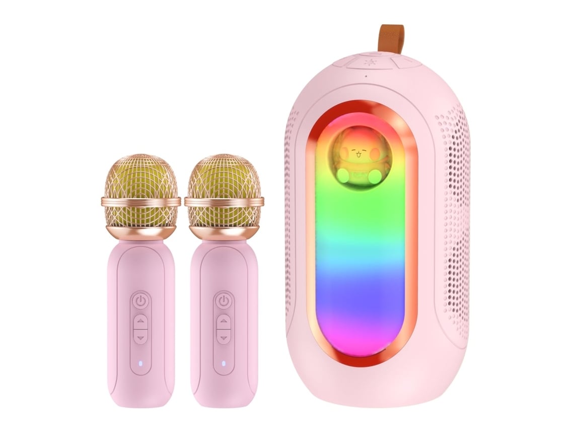 Mini Máquina De Karaoke Para Niños Y Adultos Con 2 Micrófonos Inalámbricos Máquina Portátil De Karaoke Bluetooth Juguete Para Regalo De Yemaesre