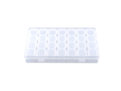 Caja Organizadora Para Pastillas Y Comprimidos, 28 Compartimentos Ajustables, Plástico Transparente, Para Joyas.