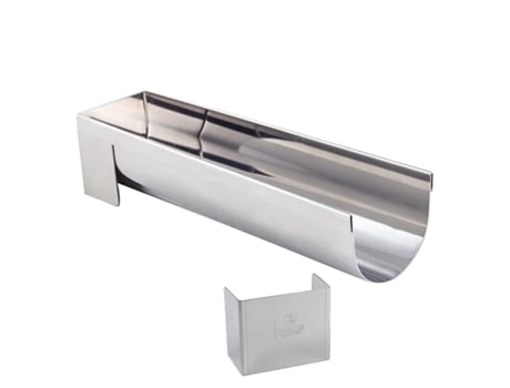 Canalón fino redondo de acero inoxidable de 4,4x30 cm. 3206.04 - DE BUYER