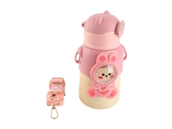 Ats-botella De Agua Aislada Para Niños De Acero Inoxidable Con Pajita Y Correa 500ml Bonita Y Cónica Para Niñas Pequeñas