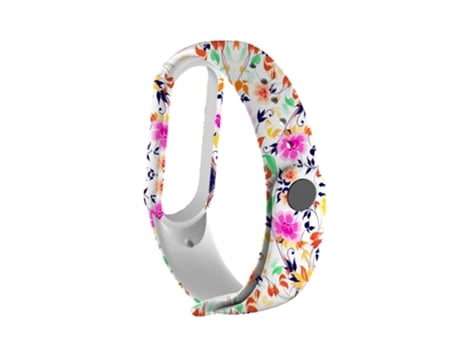 Correa TPU + PU ajustable para Xiaomi Mi Band 5 - pájaro y flor