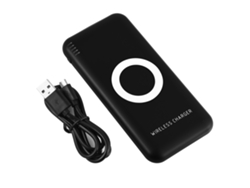 Cargador Inalámbrico Rápido De Batería Portátil Para Samsung Iphone Lg Htc Black