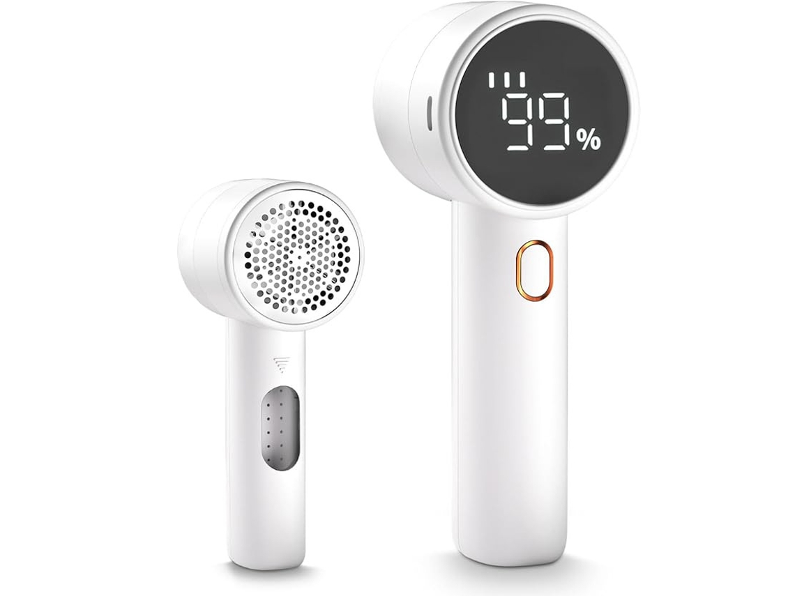 Removedor De Pelos Recarregável Com Tela Led — Remoção De Pelos E Penugem — Branco