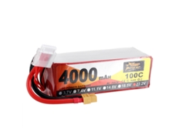 Batería Lipo Zop Power de 22,2 V, 4000 mAh, 100 C, 6 s, conector XT60 para dron FPV RC