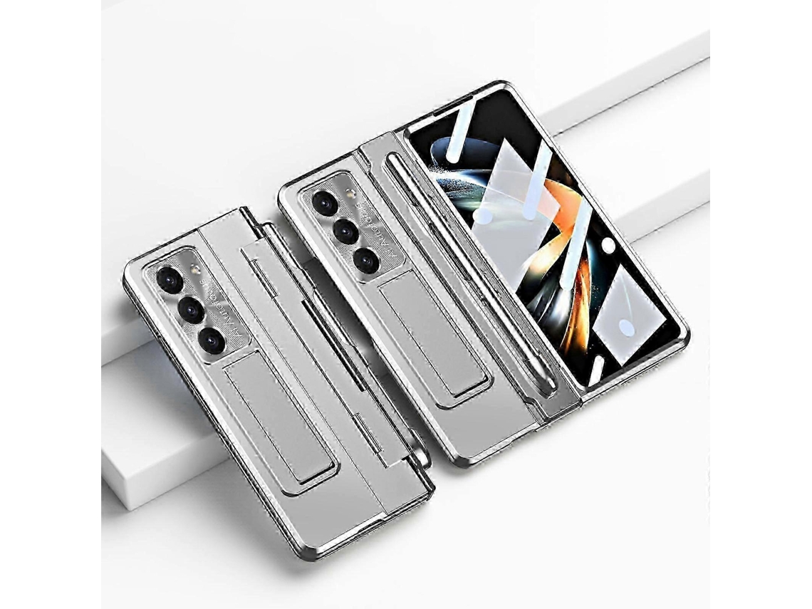 25-26 Transparent Case For Samsung Galaxy Z Fold6 Plating Case With S Pen Holder, Protective Case With Stand For Samsung Galaxy Z Fold 6 2024