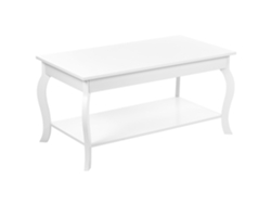 Mesa auxiliar BELIANI Hartford de MDF Blanco 101x55x50