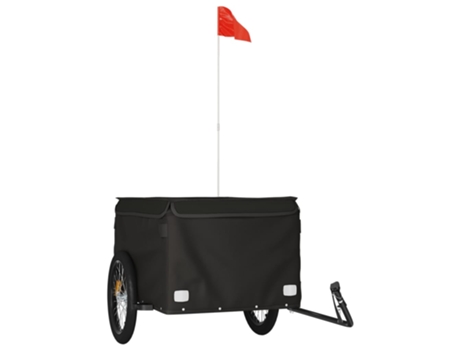 Remolque VIDAXL para bicicleta hierro negro (45 kg)