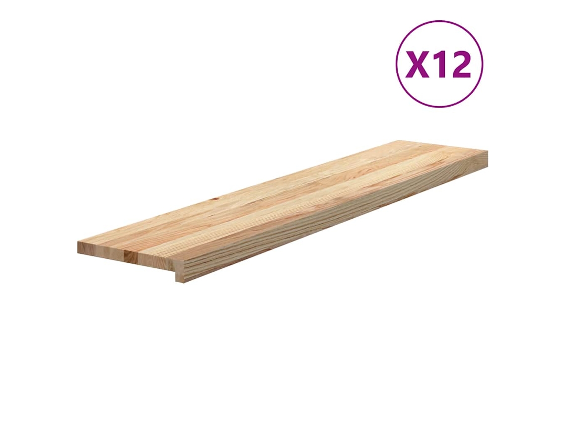 Conjunto 12 Peldaño De Escalera VIDAXL Marrón Oak Wood (120x30x2 cm)