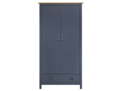 Armario Hill MAISON EXCLUSIVE de 2 puertas en pino macizo gris (89x50x170 cm)