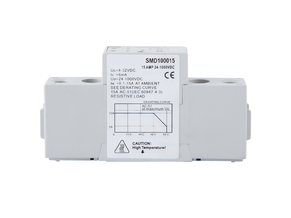 Módulo y placa de relé estático monofásico de CC para riel DIN (control de CC, compacto)