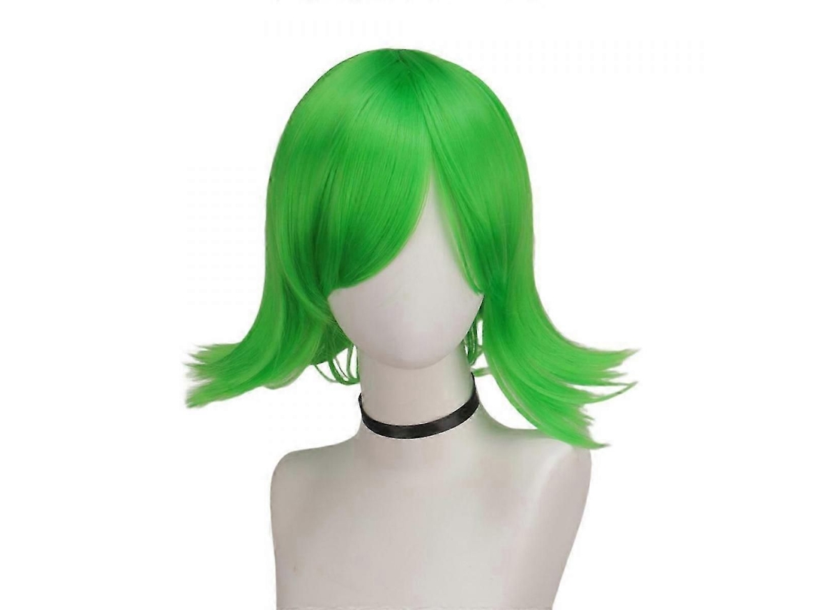Pelucas verdes infantiles para cosplay de Funny Mind, inspiradas en los personajes Alegría y Desagrado, perfectas para Halloween. Accesorios incluidos.
