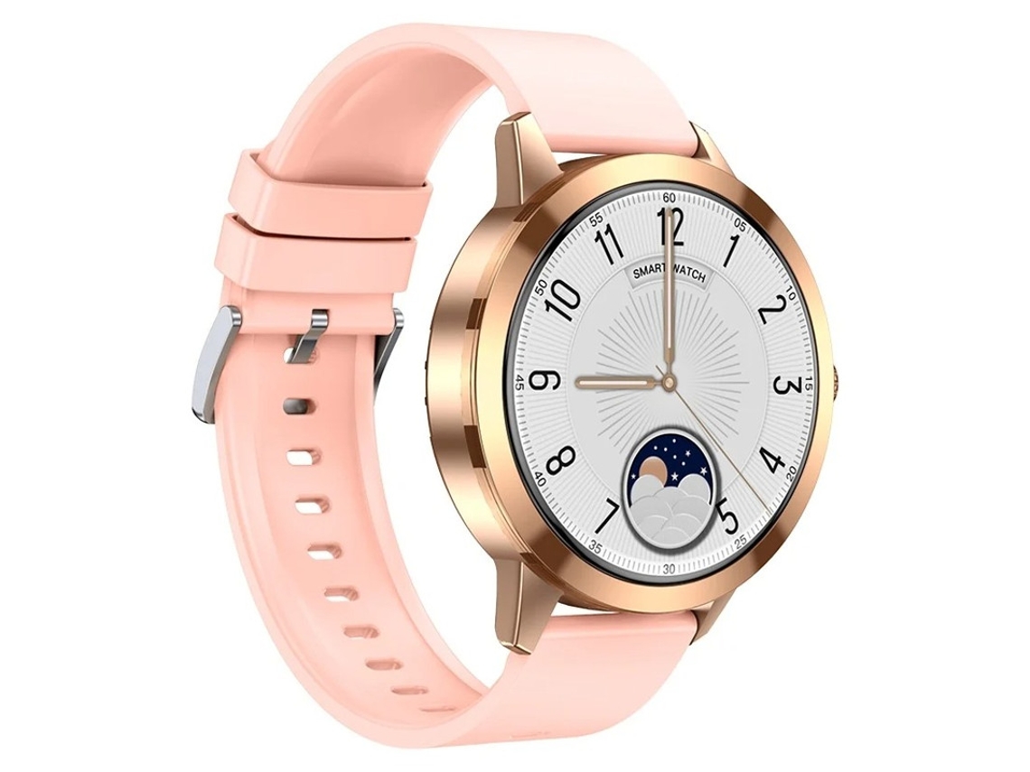 Reloj inteligente con pantalla AMOLED de 1.43", ranura para tarjetas, asistente de voz con IA y modos multideporte para Android e iOS Bestvite (rosa)