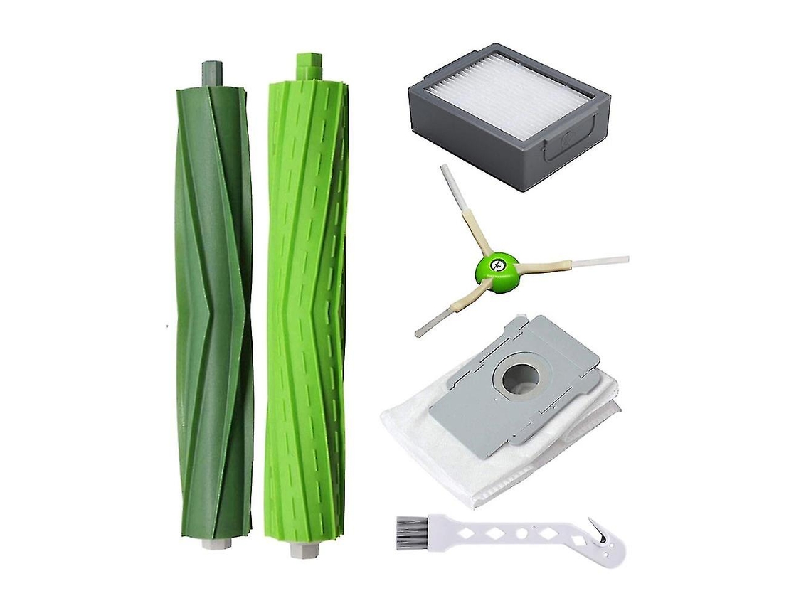 Kit de cepillo giratorio, filtro HEPA, cepillo lateral y bolsa para polvo compatible con Irobot Roomba