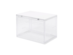 Caja Expositora Transparente Para Muñecas Con Diseño Magnético Estable, Color Blanco. Almacenamiento Para Figuras De Acción.