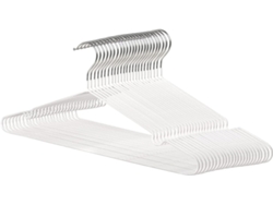 COM-FORT HOUSE | Percha Metal | Color Blanca | Antideslizantes y Resistentes | Perchas para Ropa | Ideal para Chaquetas, Pantalones o Blusas | 48 Unidades