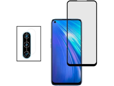 Kit Protector de Cámara Trasera Huawei P40 Lite E PHONECARE y Cristal Templado 5D Full Cover