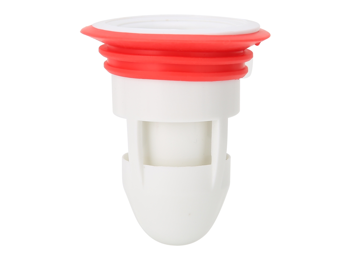Colador de drenaje antibloqueo desodorante para baño y cocina, blanco y rojo