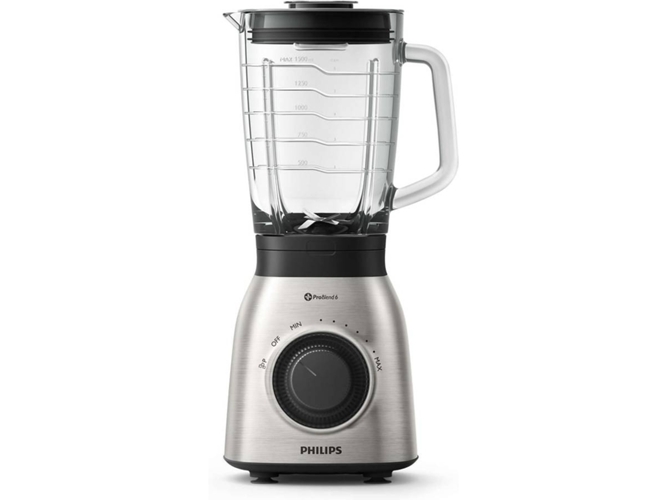 Batidora de Vaso PHILIPS HR3555/00 (900 W - 2 L - Inox)