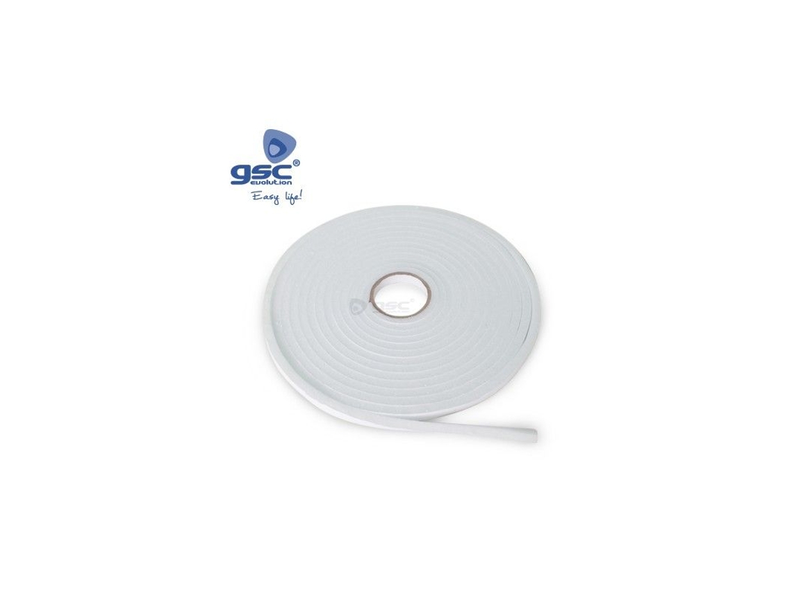 Rollo burlete adhesivo espuma 9mm 10M Blanco GSC 003803806