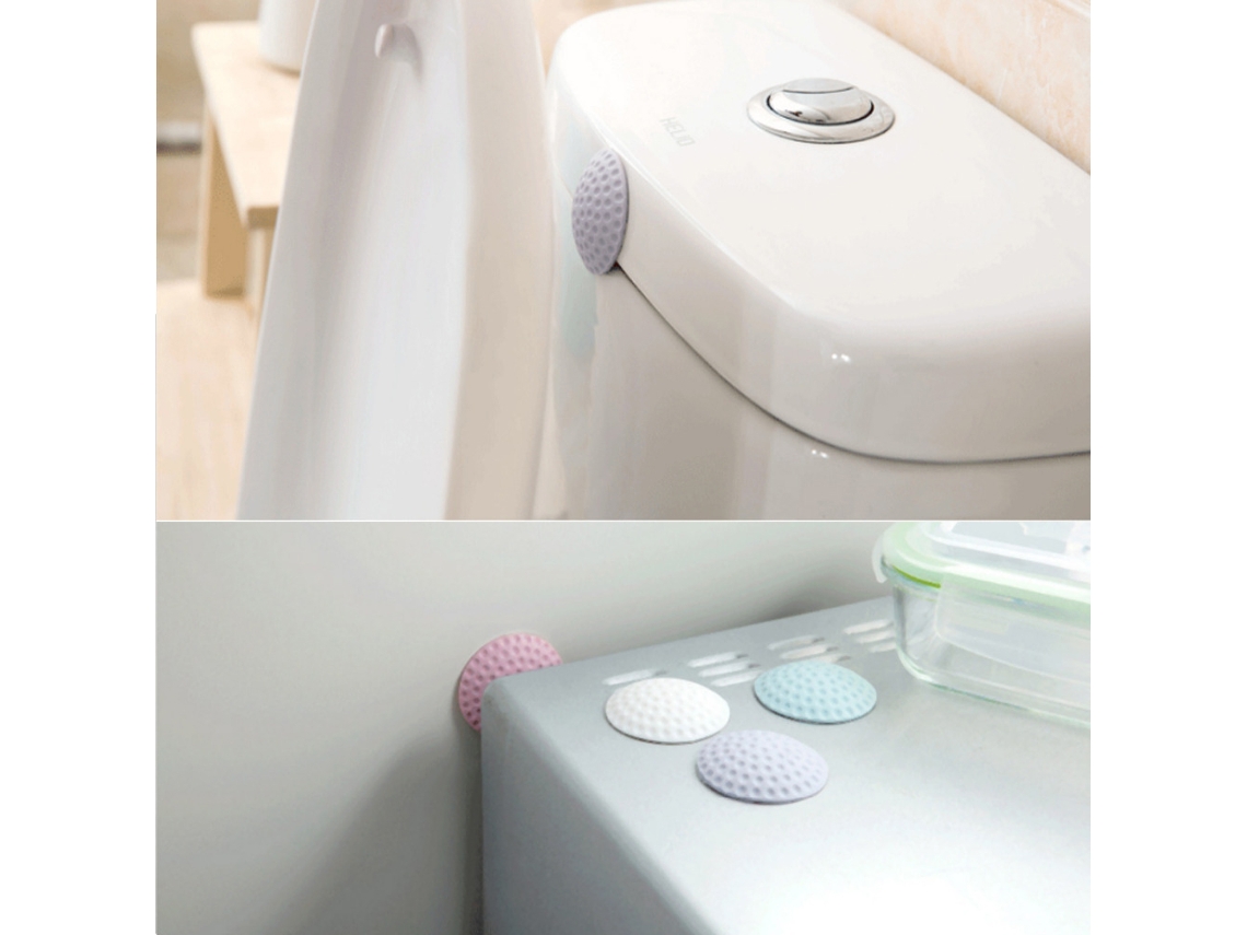 2026 Store-1pc Protector De Esquinas De Mesa Autoadhesivo Antichoque En Goma Estilo Pelota De Golf Blanco Para Puertas Y Paredes