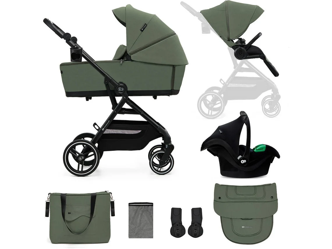 Cochecito KINDERKRAFT de Bebé Universal YOXI 3 en 1 (Verde)