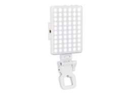 Luz para selfies Eifson de 60 LED con clip frontal y trasero, recargable, con 3 modos de iluminación (blanca)