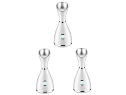 3 piezas de instrumento de limpieza doméstico nano, instrumento de belleza facial a vapor, instrumento de vapor facial, pulverizador cosmético, blanco mediano Yemaesre