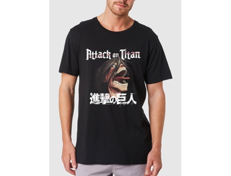 T-shirt ATTACK ON TITAN Hombre (L - Negro)