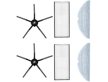 6pcs panos de esfregão com filtro hepa escova lateral para xiaomi t7 t7plus s7