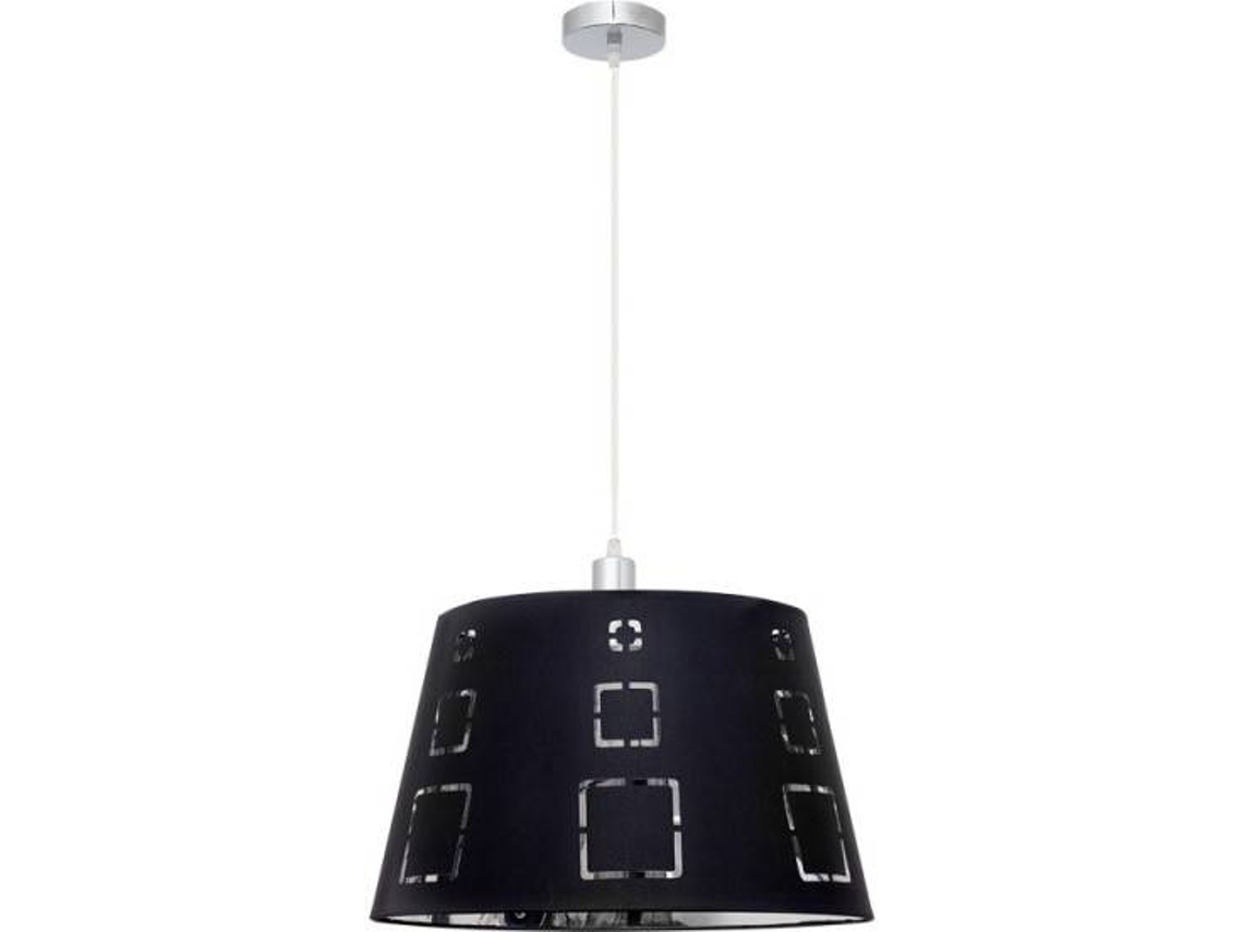 Lámpara de Techo FABRILAMP Celaya (Negro - E27 - Máx. 60W - Metal - Tela)