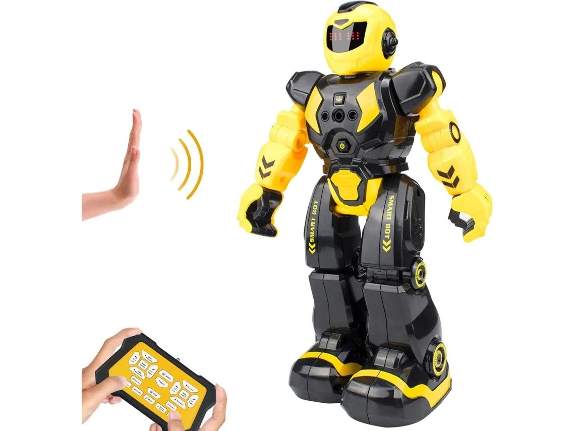 Robot teledirigido para niños, juguete inteligente programable con control infrarrojo, Dana, Canto (amarillo)