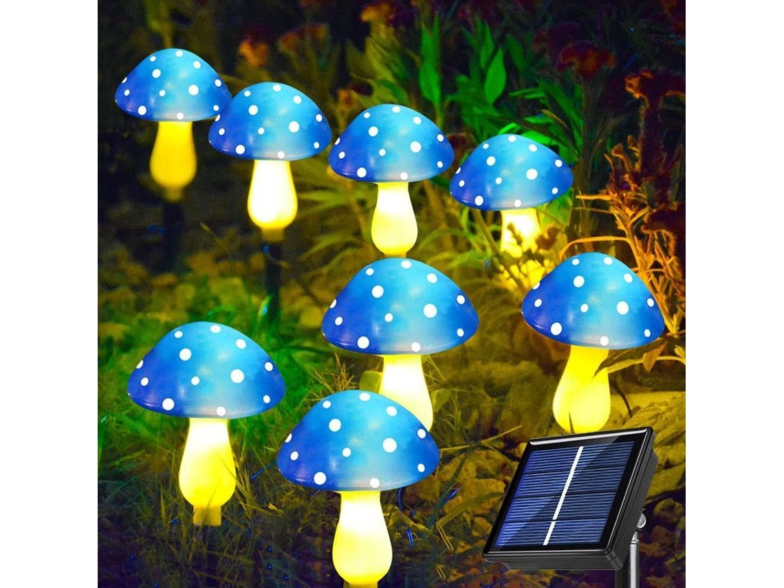 2026-26432-luz De Hongo Solar Led Con 8 Modos De Iluminación Impermeable Ip65 Para Jardín Exterior