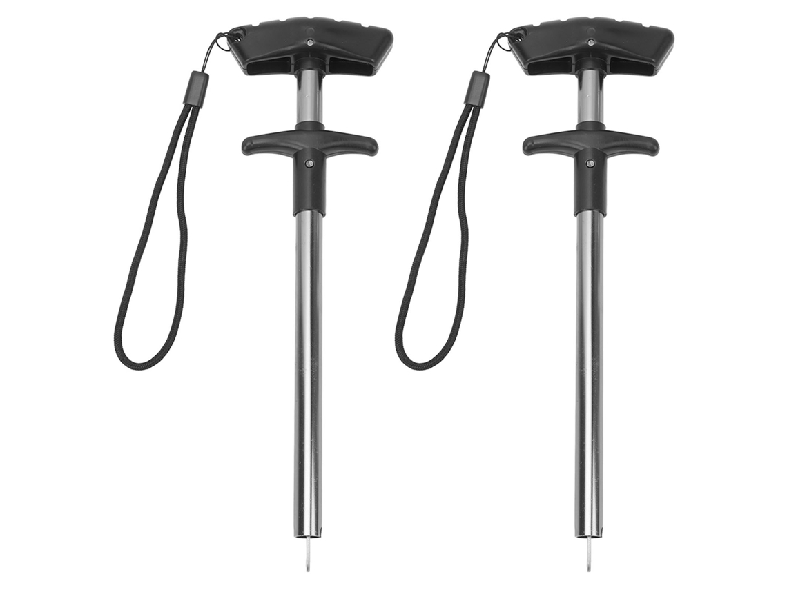 Extractor de anzuelos T, 2 unidades, plateado, L