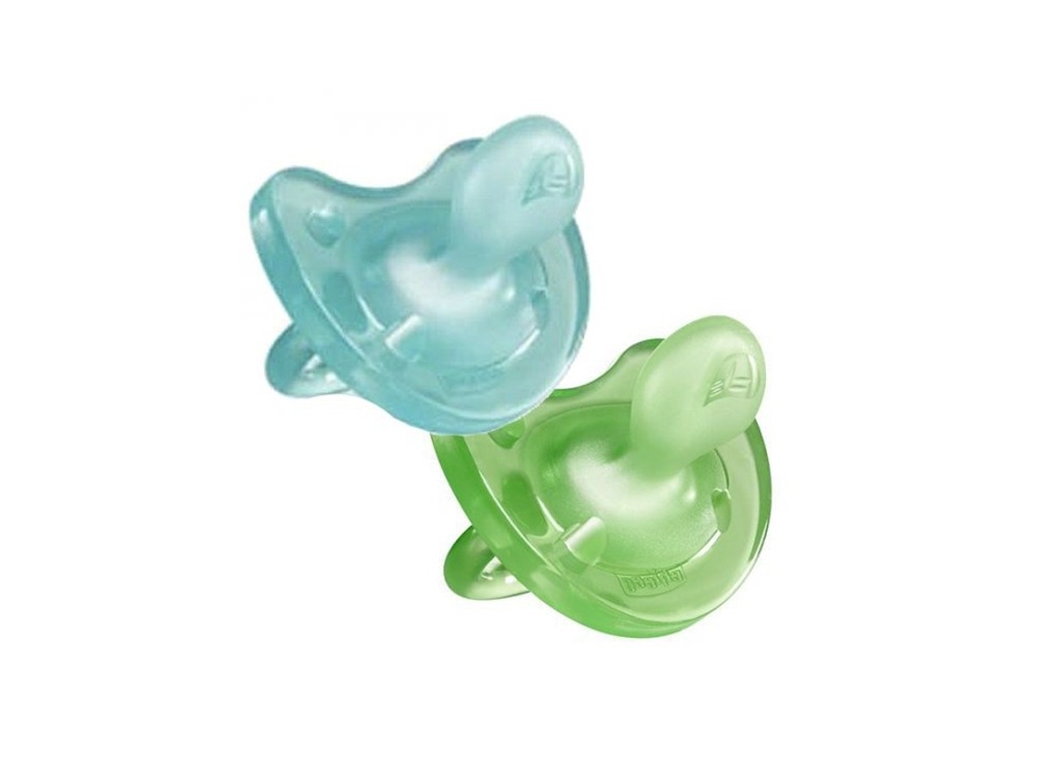 Pack 2 Chupetes CHICCO 6 a 12 meses Verdes (2 Un)