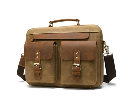 Bolso Bolso de Mensajero para computadora portátil para Hombres Bolso de Trabajo de Cuero para computadora de Negocios-marrón