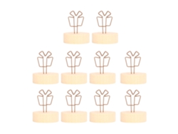 10 Unidades Portatárjetas Mesa Antiguo Caja Portanombres Clips Vertical Adorable