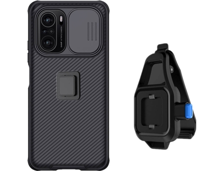 Funda Xiaomi Poco F3 Camshield con Soporte para la Cintura Negro