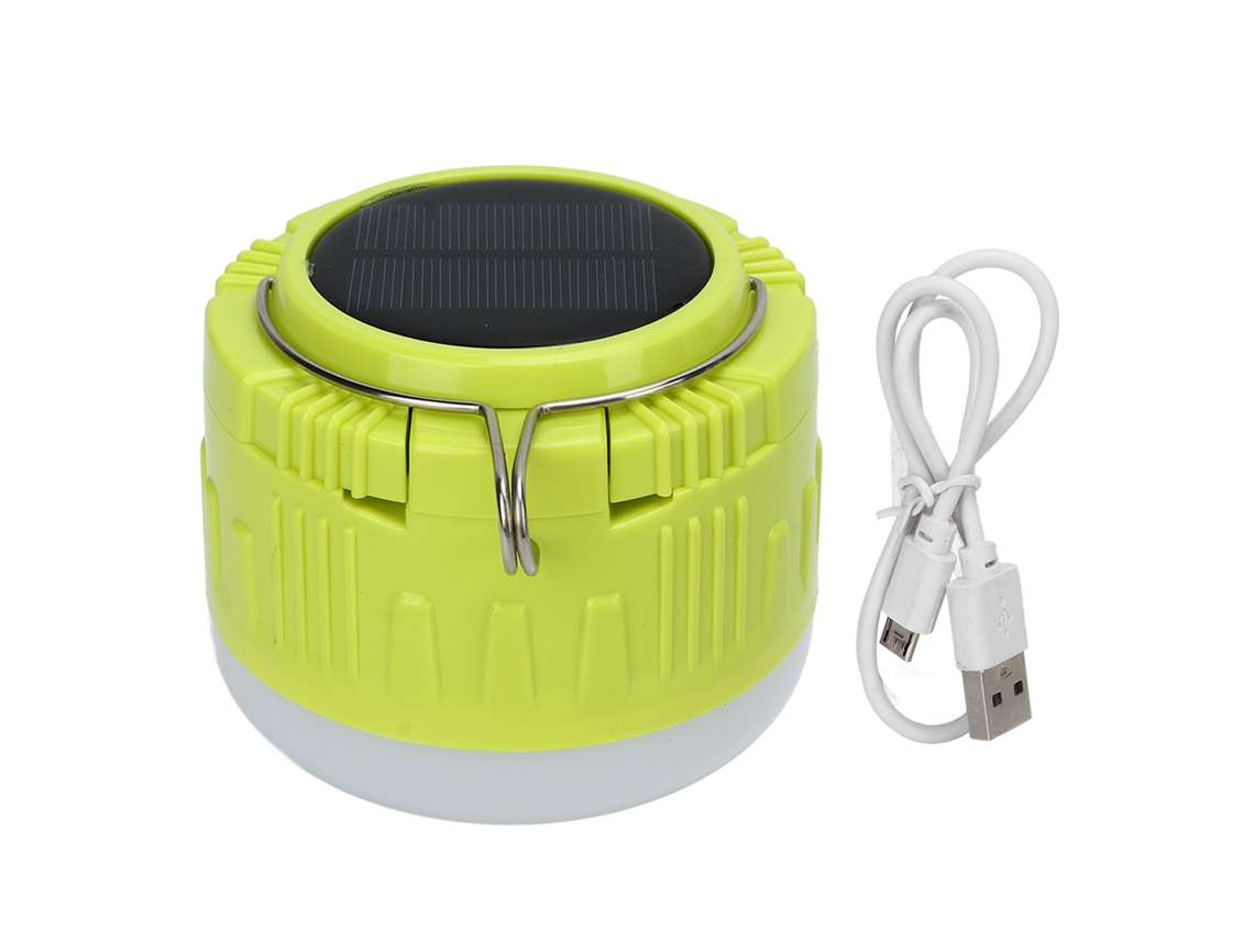 2026-lámpara Led Solar Recargable Con Gancho Amarillo Para Camping Y Tiendas De Campaña