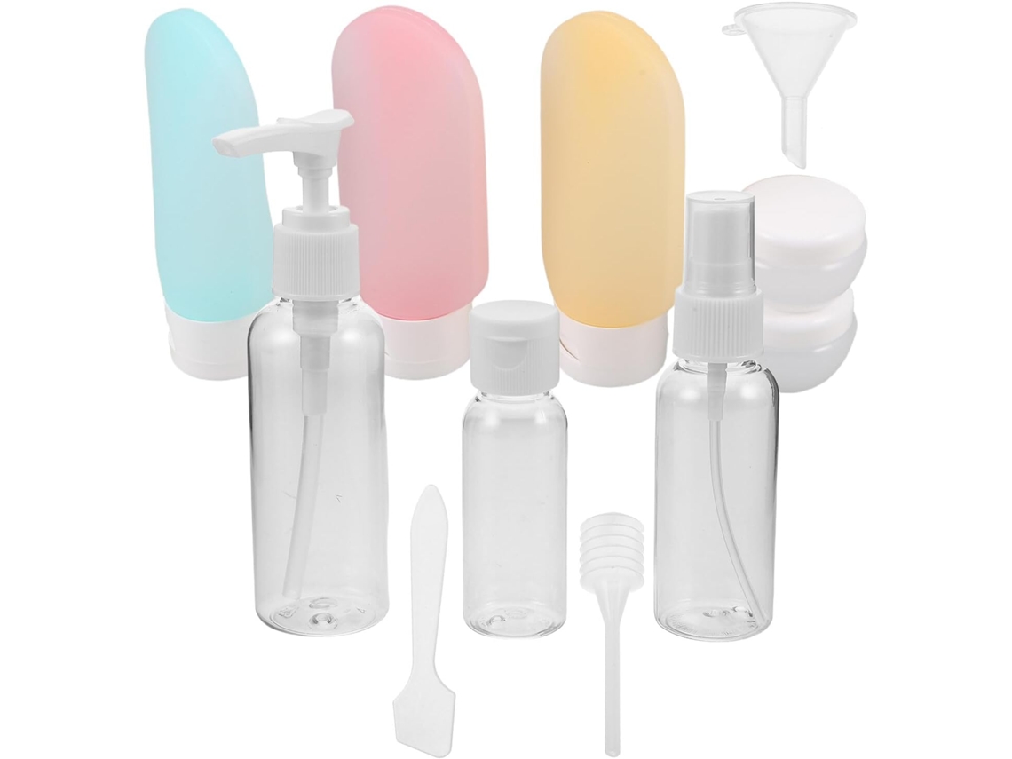 Juego De 11 Botellas De Viaje Con Bomba Recargable, Juego De Botellas A Prueba De Fugas Para Productos