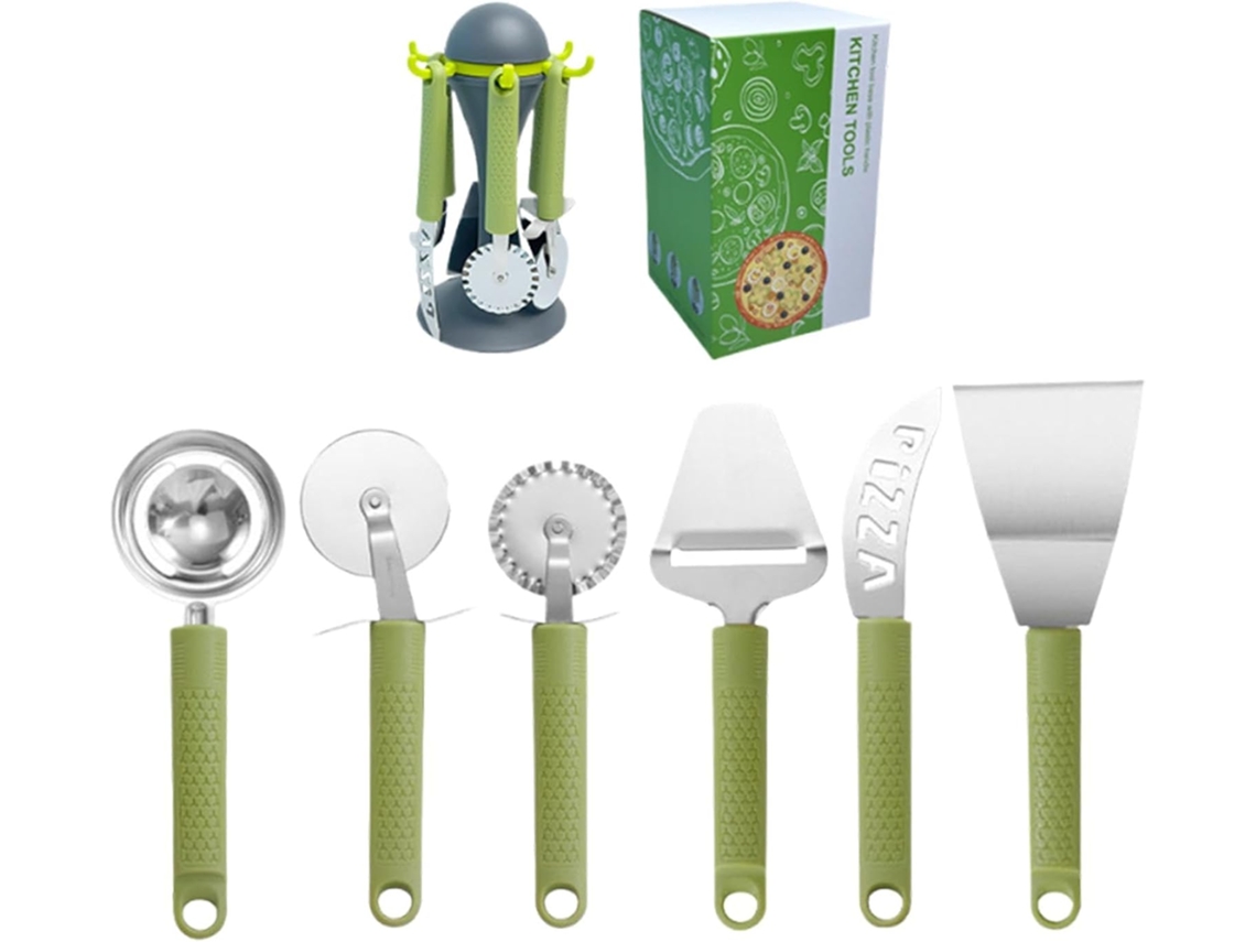 Kit De Utensilios Para Barbacoa Cortador Pizza Y Juego Servir Pala Resistente Al Calor Servidor Dise O Ergon Mico Con