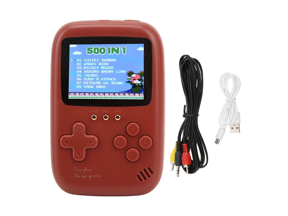 2026-consola De Juegos Portátil Recargable Retro Mini Ligera 10000mah Con 1000 Juegos Reproductor De Videojuegos Rojo