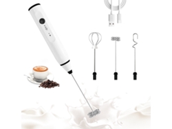Espumador de leche, batidora eléctrica, 3 velocidades, con 3 varillas batidoras reemplazables, ideal para café, capuchino y claras de huevo.