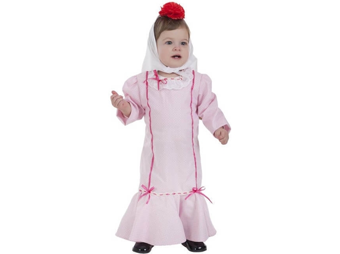 Disfraz de Bebé DISFRAZZES Chulapa Rosa (Talla: 1 a 12 meses)
