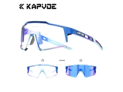 Gafas de sol fotocromáticas para ciclismo, gafas de sol para deportes al aire libre que cambian de color rojo a azul, gafas de sol estilo Harley. MDUG