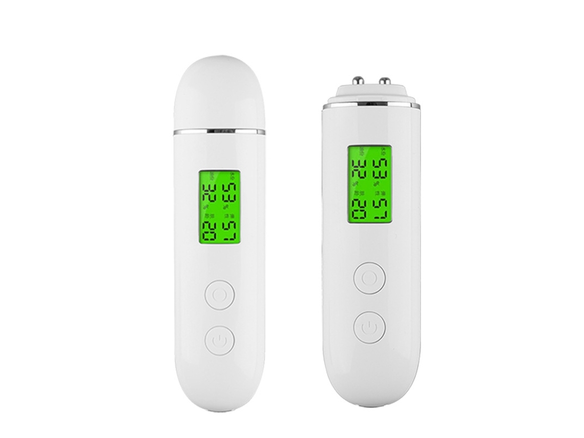 Analizador digital de contenido de aceite de piel de precisión Monitor de piel LCD Probador de humedad Regalo para mujeres Blanco YEMAESRE