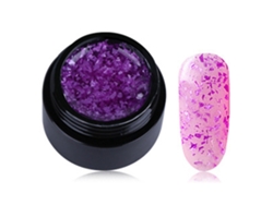 Esmalte de uñas en gel UV de 8 ml, brillo copo de nieve, color morado, herramienta de manicura
